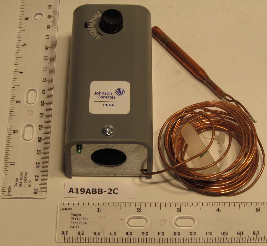 JOHNSON A19ABB2C. REMOTE BULB TEMPERATURE CONTROL 50/200F; DIFF ADJ
