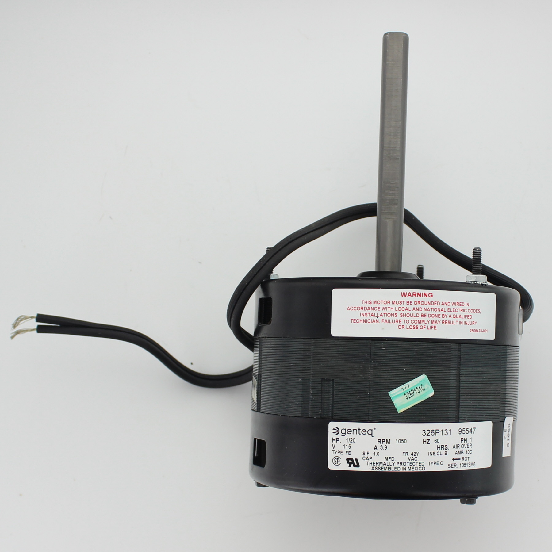 REZNOR 95547. MTR 1/20 HP 115/1/60 326P131 HVAC Discount Store
