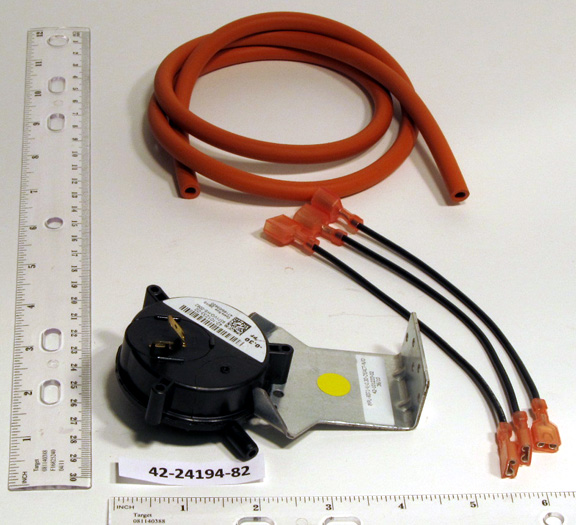 RHEEM FURNACE PARTS 422419482. SPST Pressure Switch .30" WC 1/4" Bar