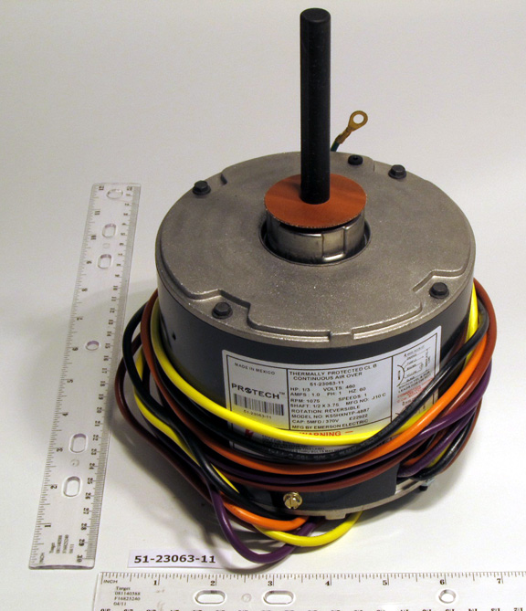 RHEEM FURNACE PARTS 512306311. PROTECH Condenser Motor 1/3 hp 460