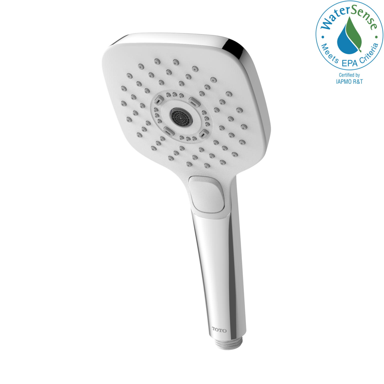 Toto G Series Square Three Spray Modes 4 inch 1.75 GPM Handshower with ...